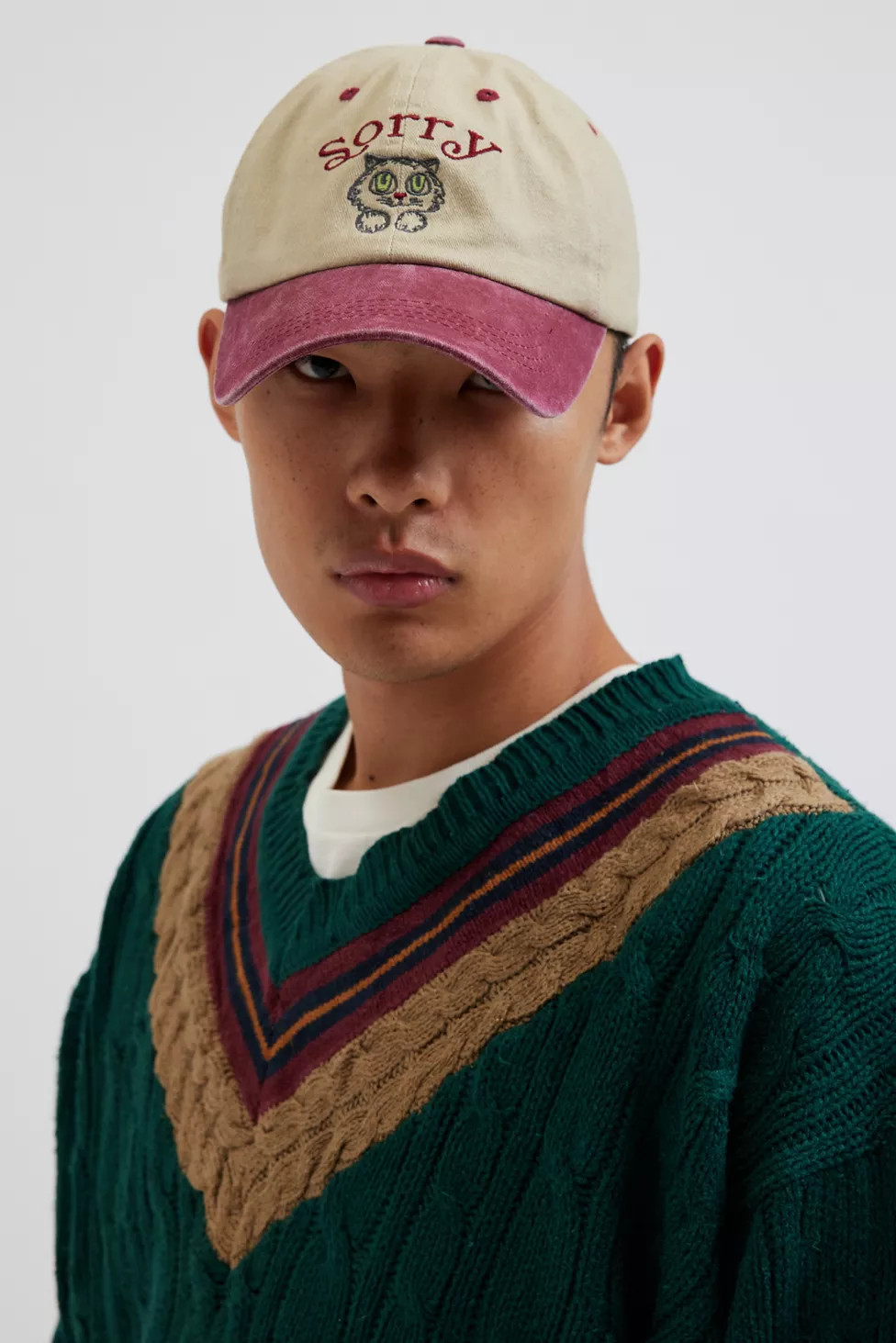 Sorry Kitty Washed Dad Hat | Urban Outfitters (US and RoW)