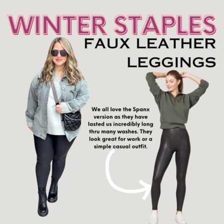 Faux leather leggings (size 1X petite) size up in spanx leggings but I'm linking a couple more affordable options.
Shacket and sweater size xl tts
Boots Its

#LTKplussize #LTKmidsize #LTKover40