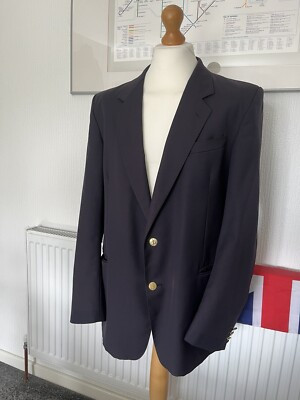 Yves Saint Laurent Vintage Gold Button Navy Blue Blazer Jacket YSL 44  | eBay | eBay UK