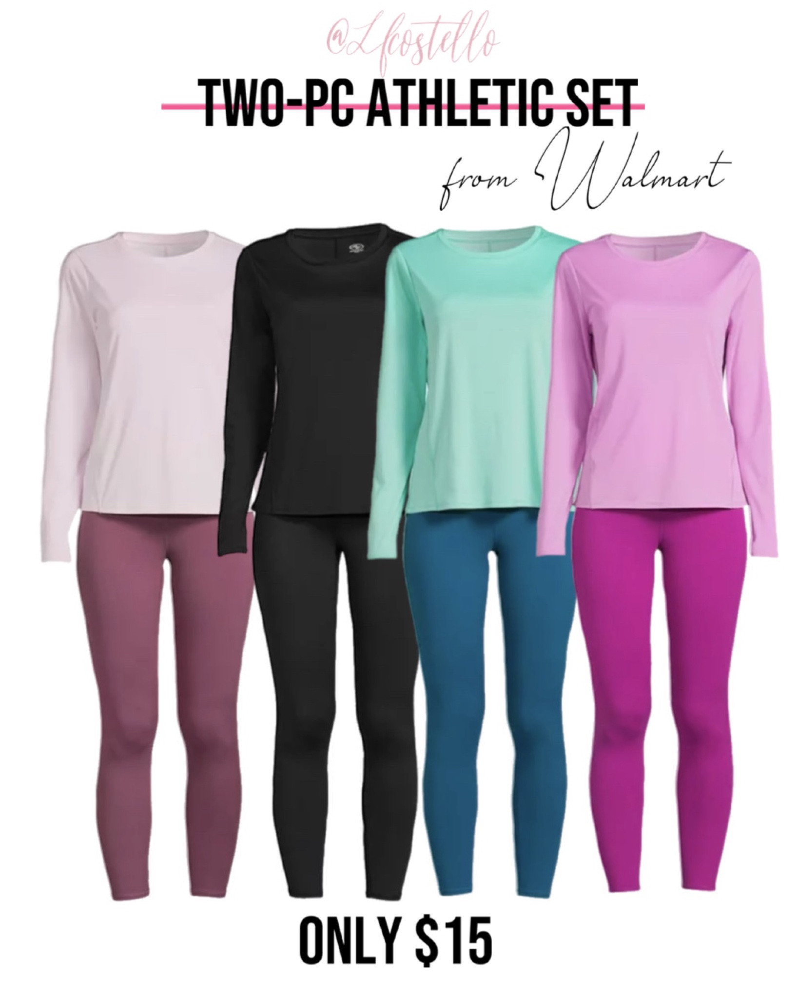 Walmart outfit - athletic wear - two piece sets - Walmart set - leggings - comfy ootd - casual - workout 

#LTKsalealert #LTKfit #LTKunder50