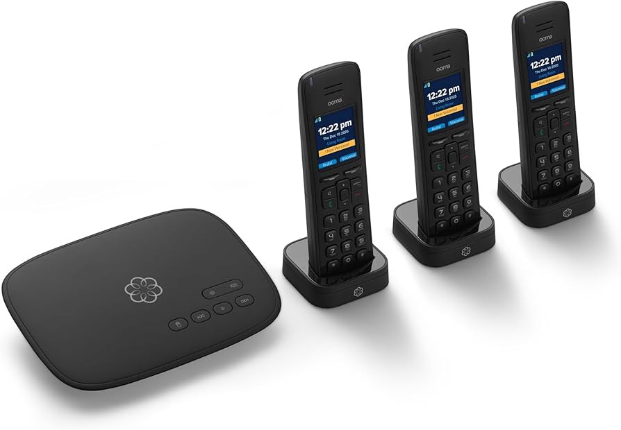 Ooma Telo VoIP with 3 HD3 Handsets Complete Home Phone System for Unlimited Nationwide Calling, M... | Amazon (US)