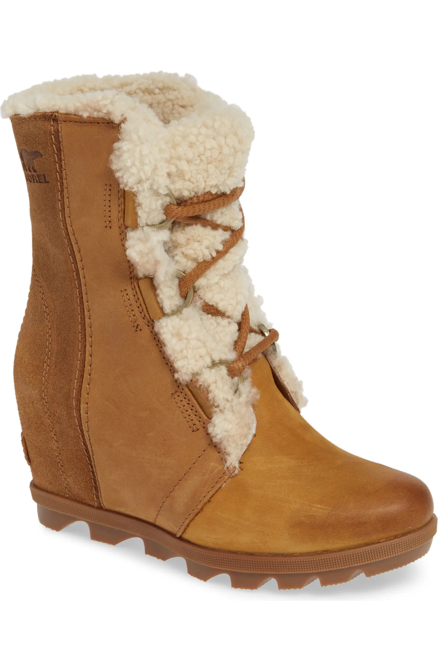 Joan of Arctic Wedge II Genuine Shearling Bootie | Nordstrom
