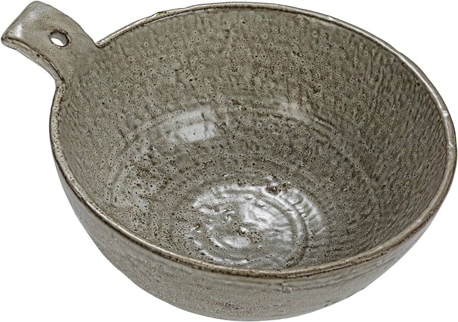 Bloomingville Large Stoneware Bowl with Handle, Cream | Amazon (US)