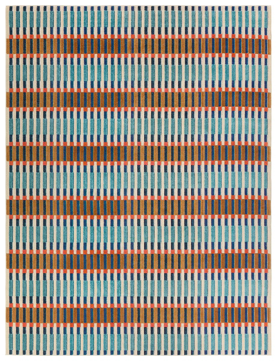 Geometric Blue Area Rug | Wayfair North America