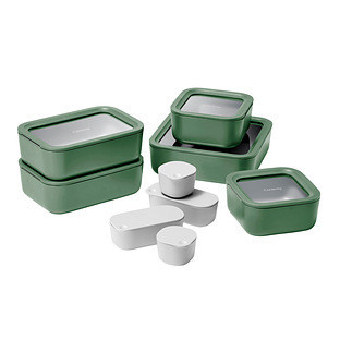 Caraway Home Food Storage Containers Navy Set of 14 | The Container Store