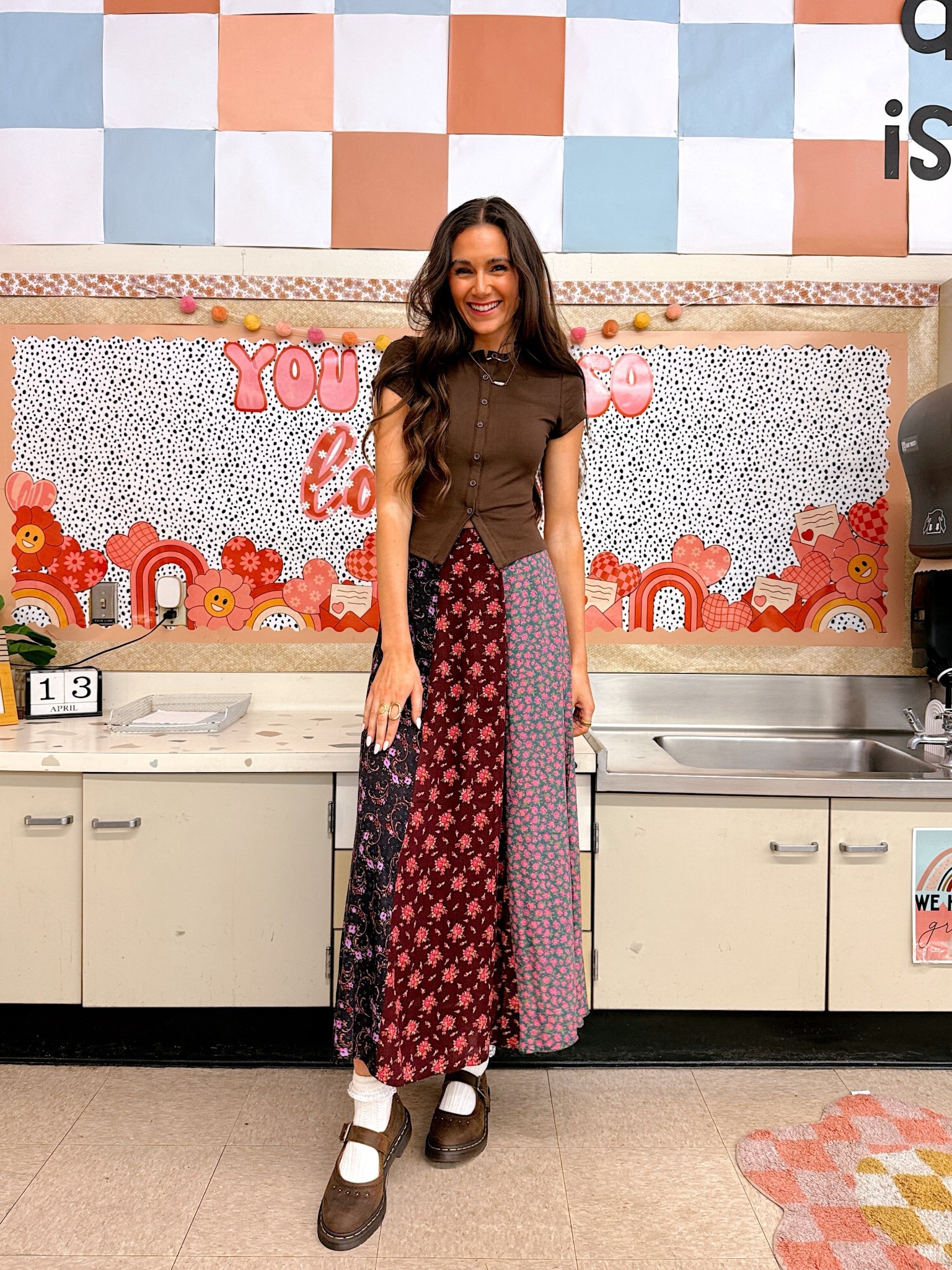 Teacher OOTD! 
Skirt and top are XS!
For reference, I’m 5’9” with a 26” waist, 30C

#LTKTall #LTKWorkwear #LTKootd