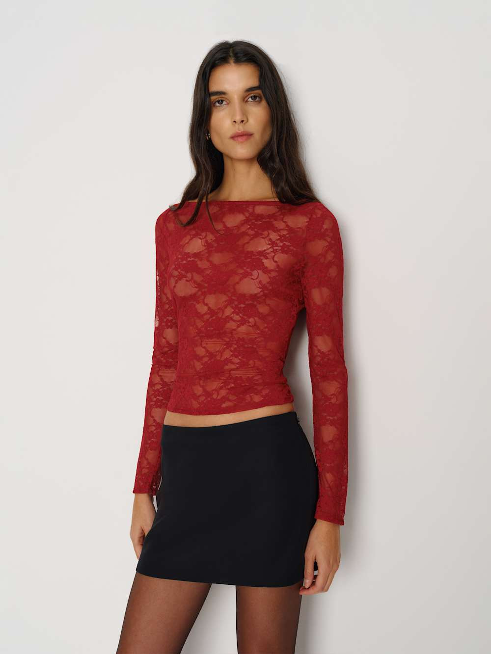 Adriano Lace Knit Top | Reformation (Global)