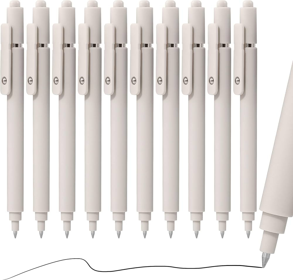 RIANCY Gel Pens, 0.5mm Black Ink Quick Dry Ball Point Pens, Fine Point Smooth Writing Retractable... | Amazon (US)