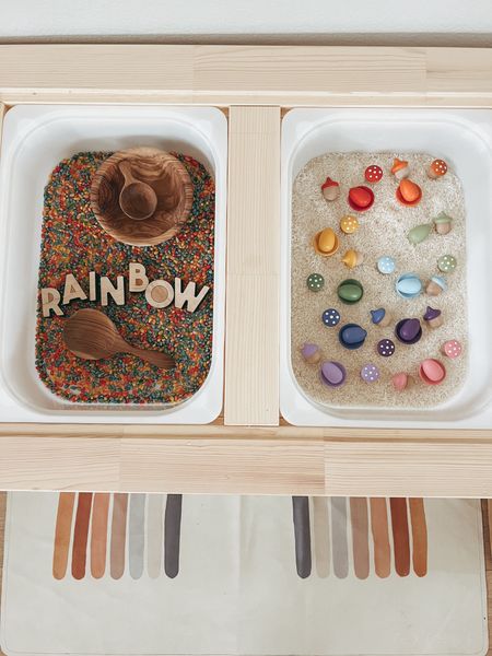 Rainbow week 🌈 sensory bin sensory play for littles 

#LTKhome #LTKkids