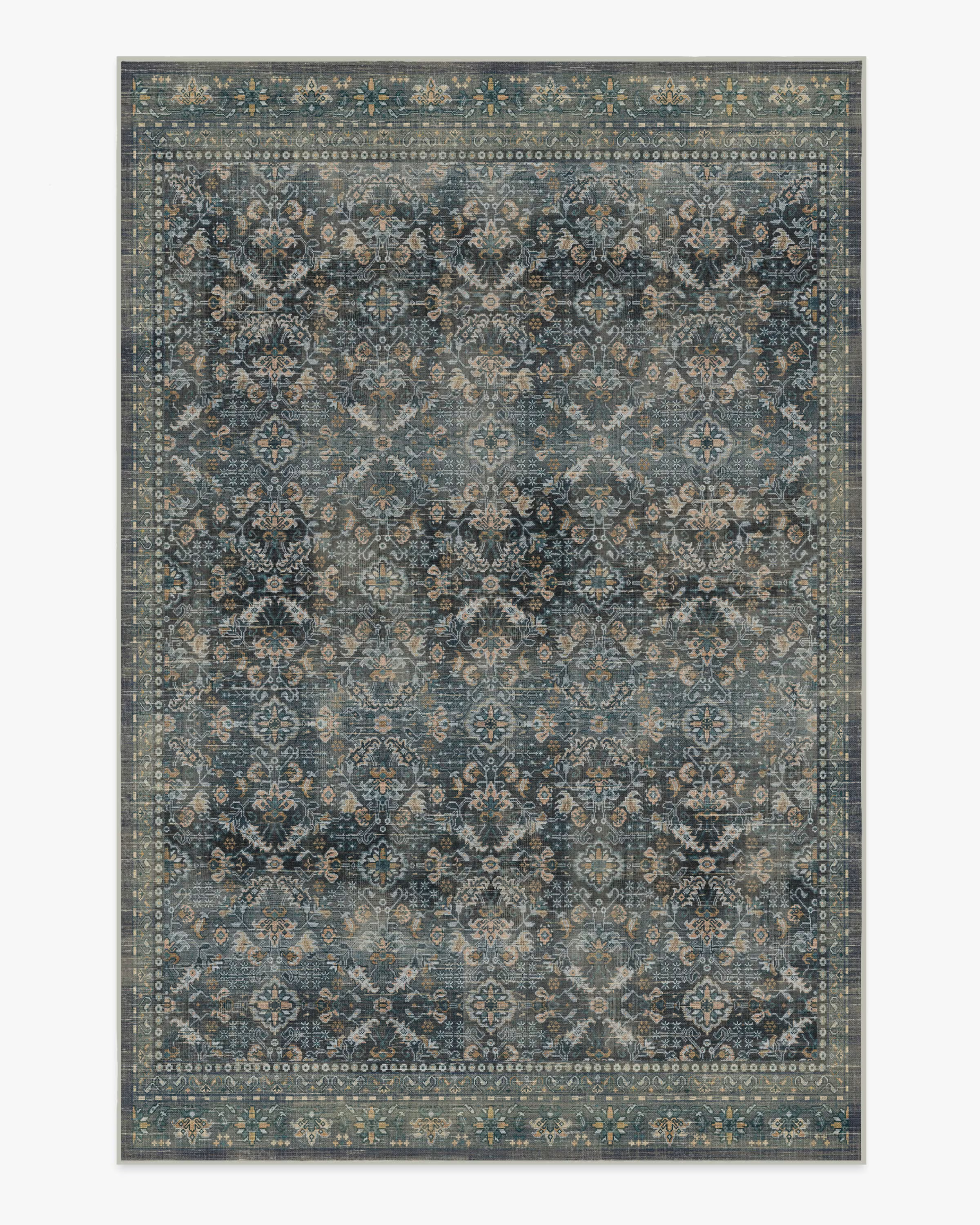 Frances Vintage Teal Blue Rug | Ruggable | Ruggable