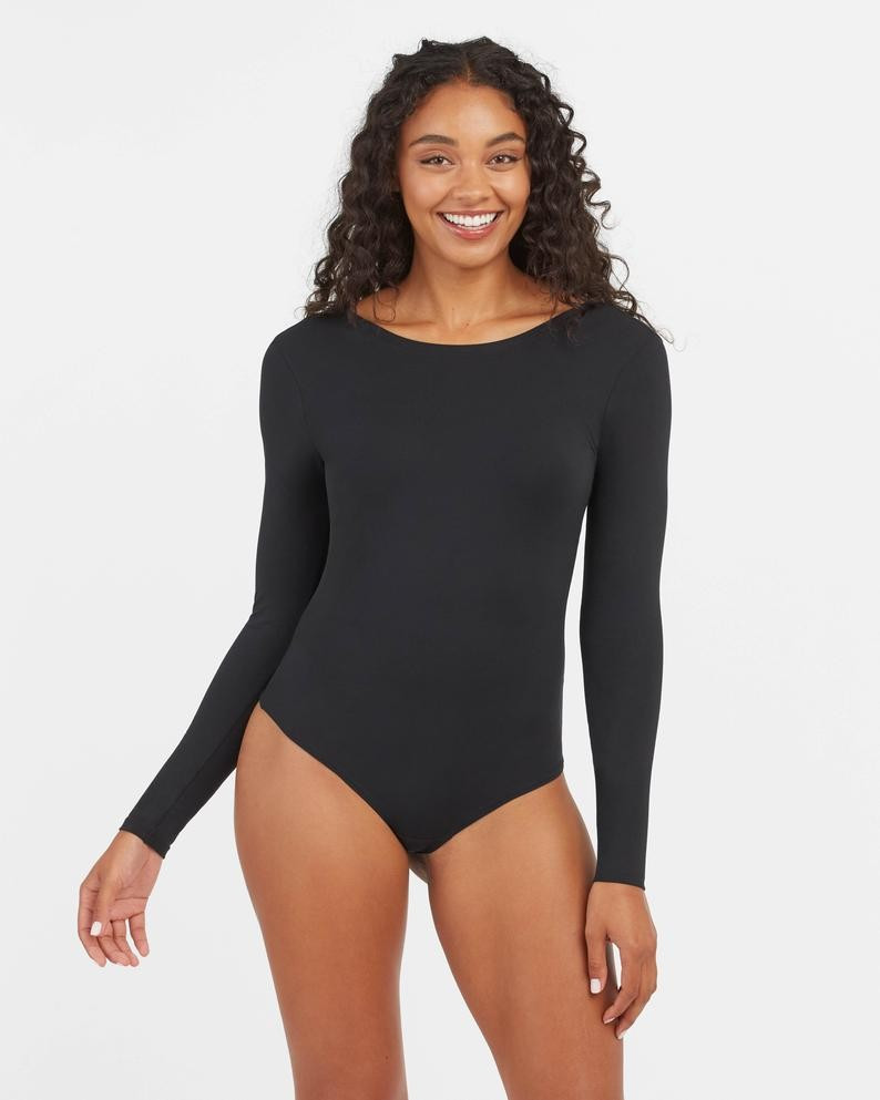 Suit Yourself Long Sleeve Scoop Neck Bodysuit | Spanx