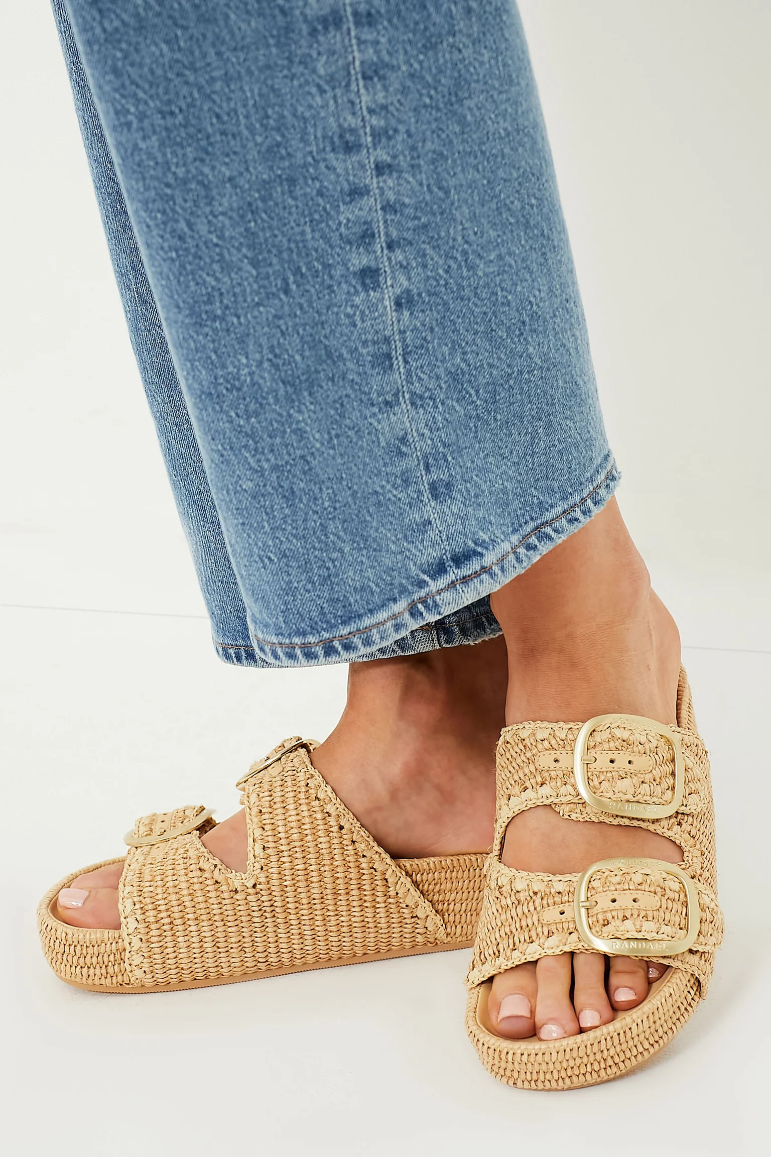 Natural Chunky Woven Raffia Sandals | Tuckernuck (US)