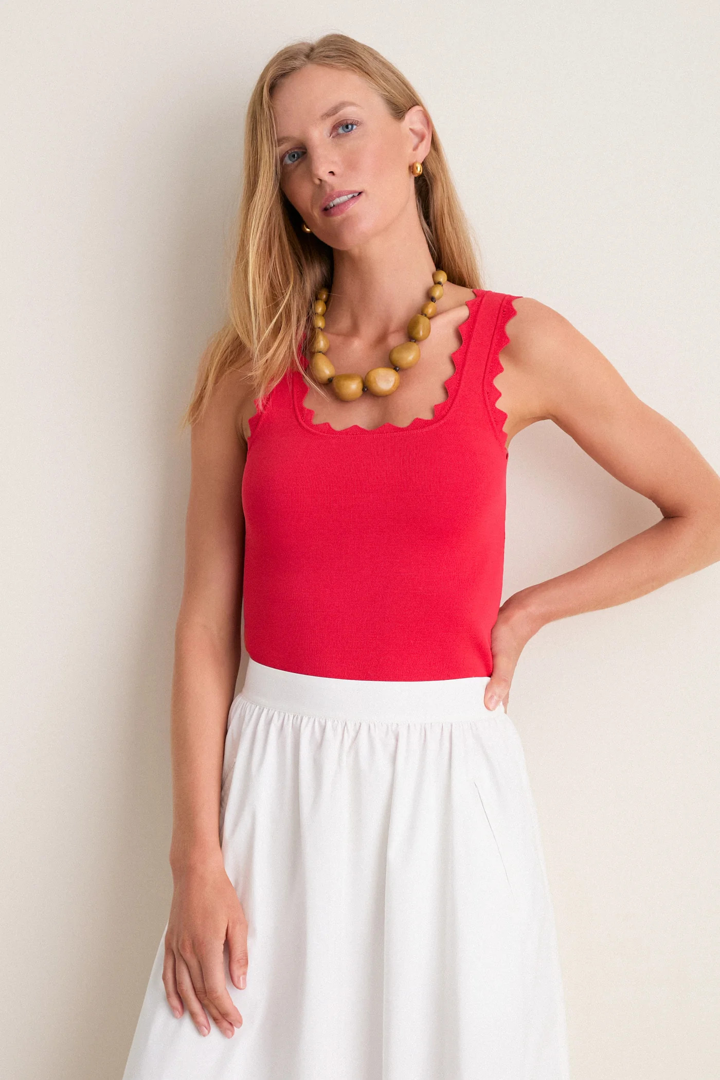 Cherry Ric Rac Compression Tank | Tuckernuck (US)