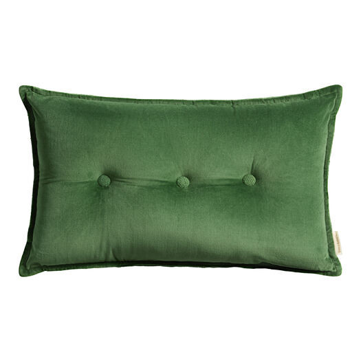 Velvet Button Tufted Lumbar Pillow by World Market | World Market
