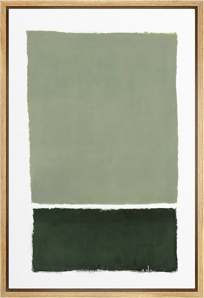 IDEA4WALL Framed Canvas Print Wall Art Forest Green Rothko Geometric Color Blocks Abstract Shapes... | Amazon (US)
