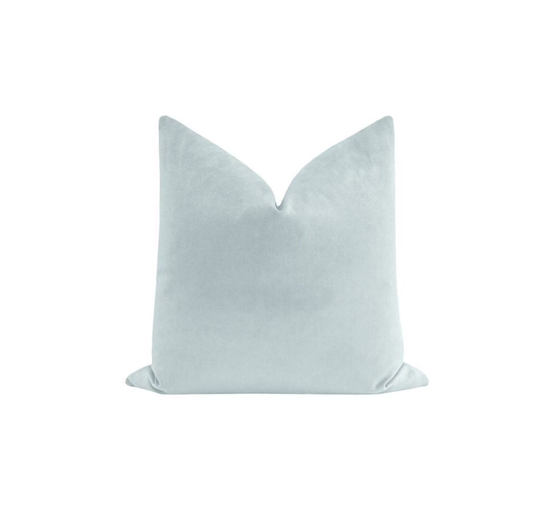 Society Velvet // Soft Blue Pillow COVER ONLY Blue Velvet Designer Velvet Velvet Pillow - Etsy | Etsy (US)