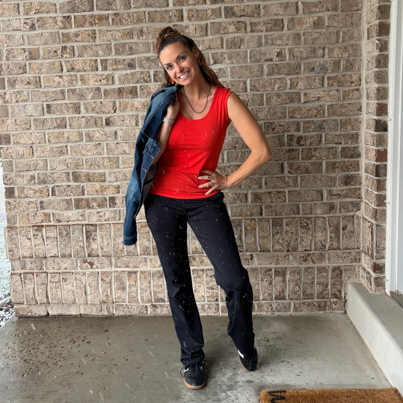 May have snowed today but that didn’t stop me pairing the perfect butterfly earrings with the orange tank! The tank is wrinkle free 

#LTKPetite #LTKmomlife #LTKootd