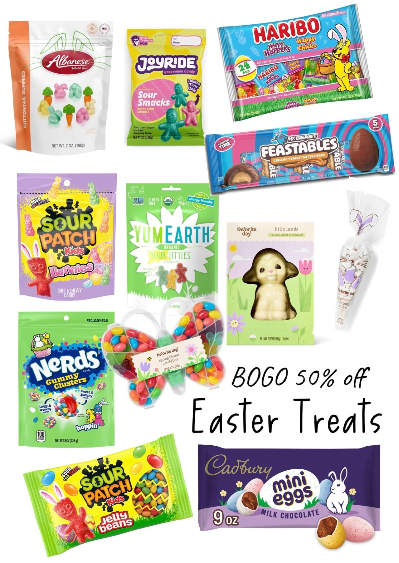 Buy one get one 50% off Easter treats🍭🍬🐰