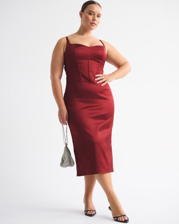 Corset Midi Dress | Abercrombie & Fitch (US)