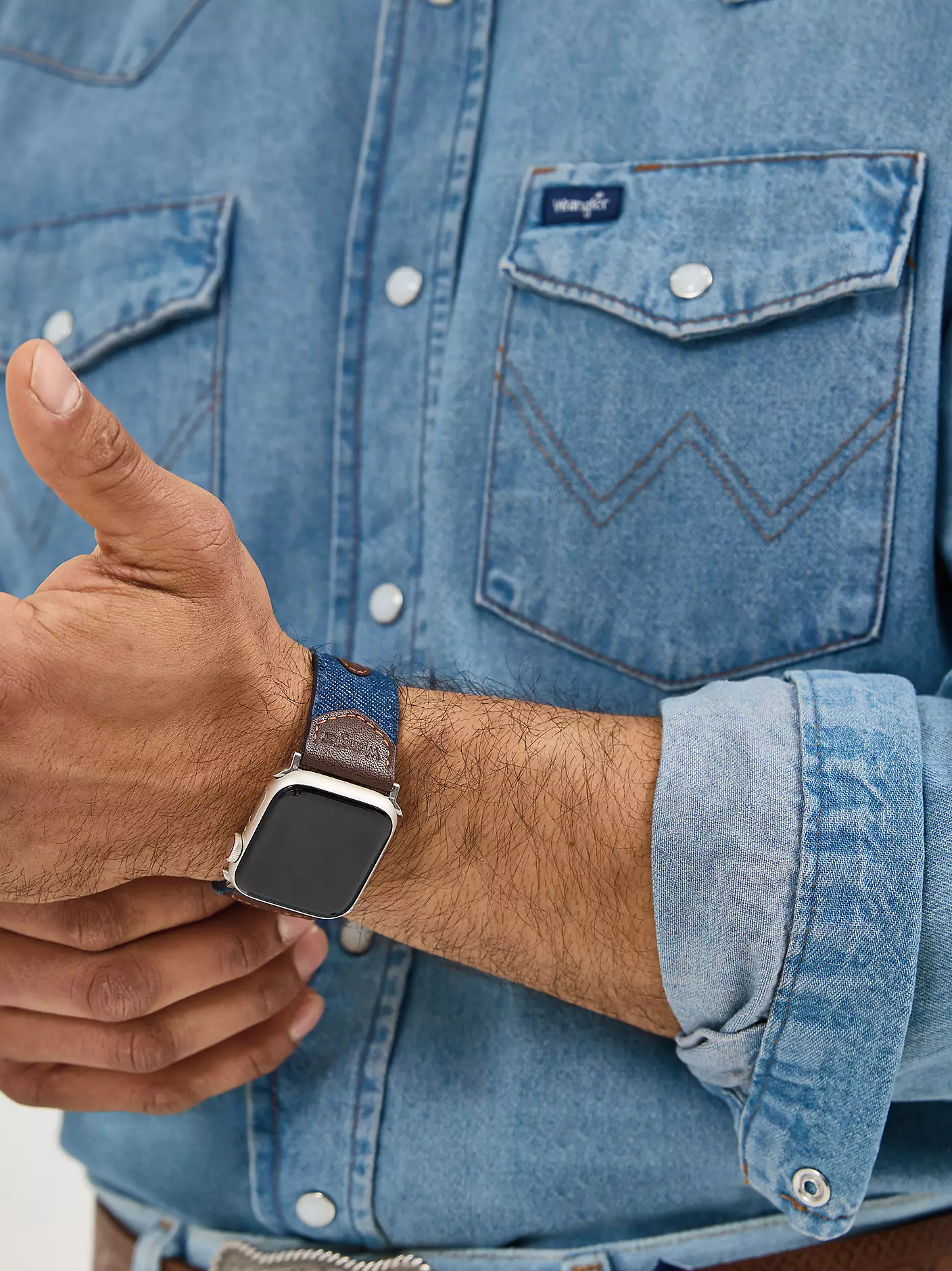 Denim Leather Universal Watchband | Wrangler