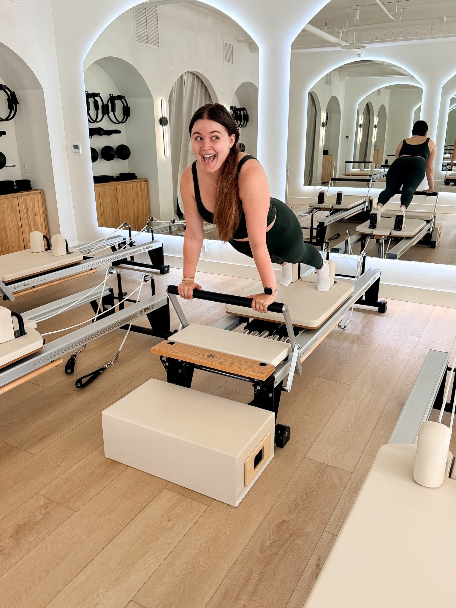 Tried a new Pilates studio and had such a good workout! So glad I wore my @Aerie set it was so comfortable and easy to move in 🤭

#LTKootd #LTKfitnessgoals #LTKMidsize