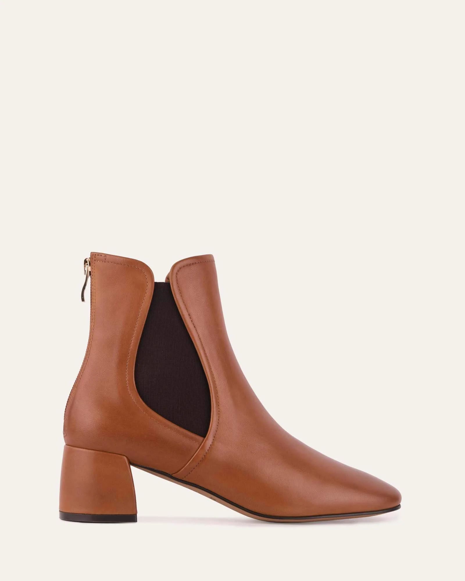 STEVIE MID ANKLE BOOTS TAN LEATHER | Jo Mercer (AU)