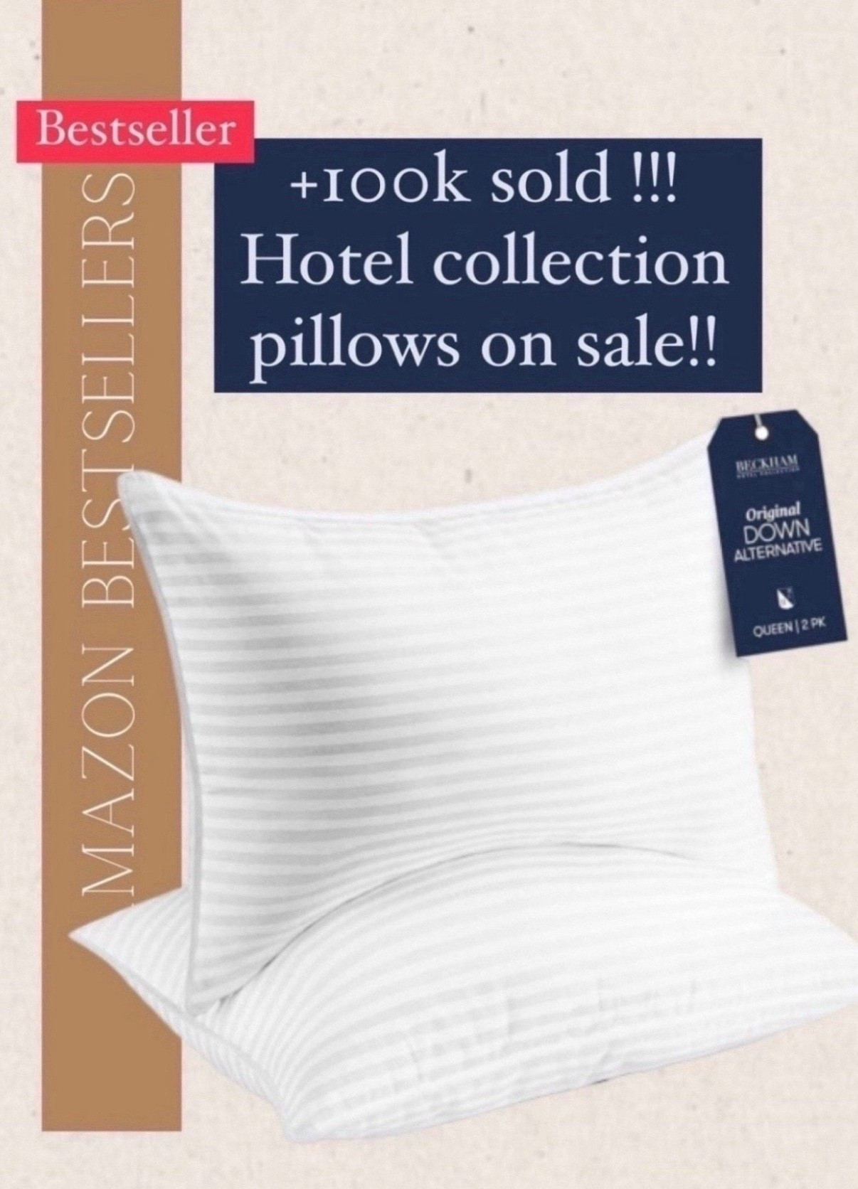 This hotel collection pillow has been a most loved bestseller and if you are in the market for new pillows then you should take a look.  There is a deal on it right now