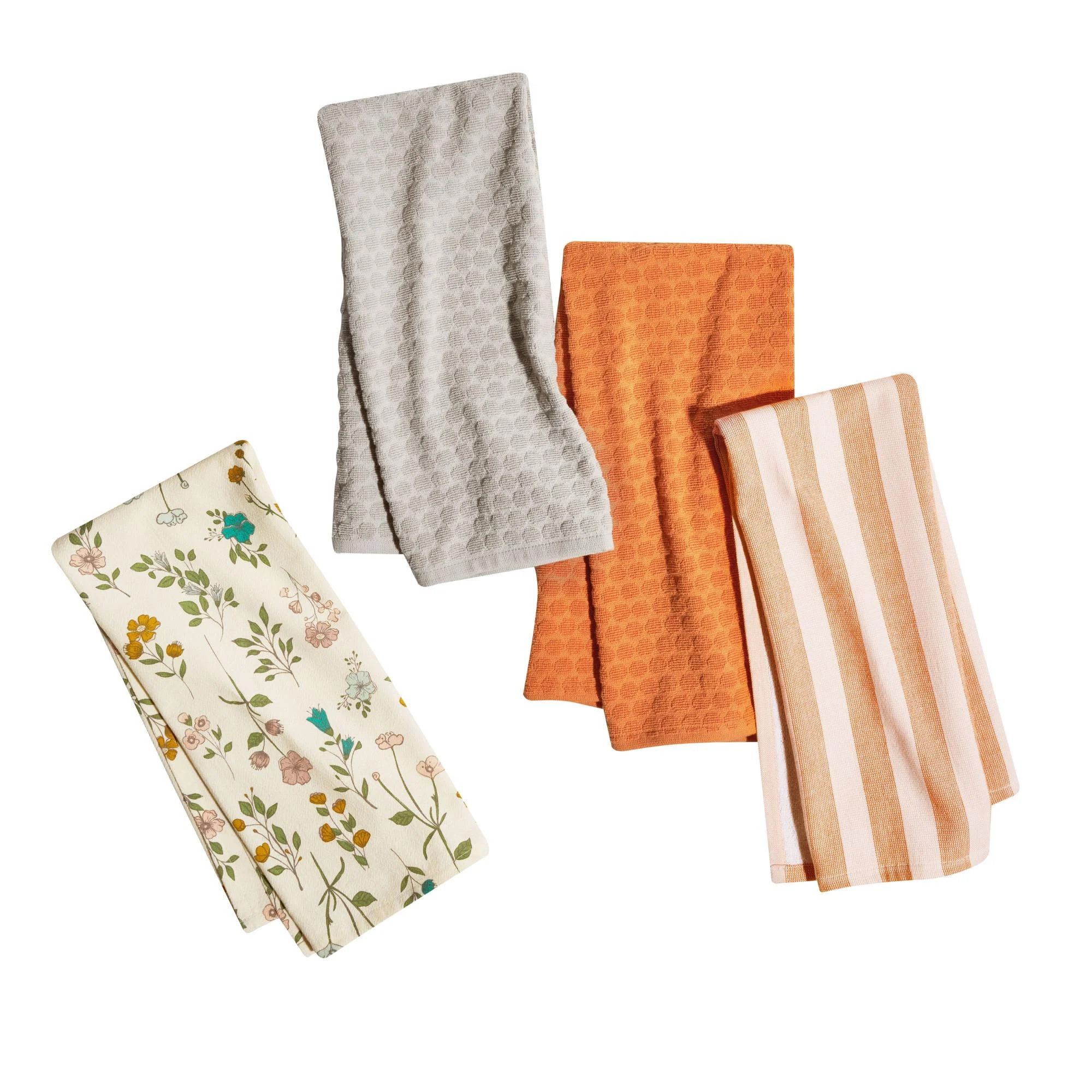 Beautiful Botanical 4-Piece Kitchen Towel Set by Drew Barrymore, Multiple, 30"W x 20"L | Walmart (US)