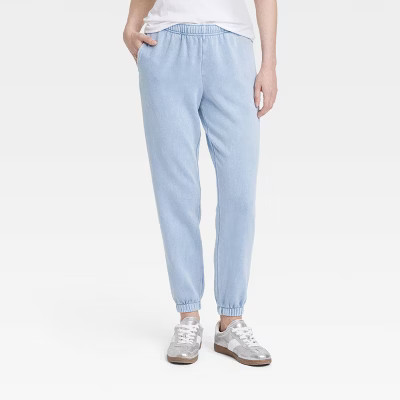Women's Leisure Studio Mid-Rise Essential Joggers - Universal Thread™ Blue S | Target