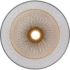 Eurofase Kenmore 16" Wide Black and Gold Dome Modern LED Pendant Light | Lamps Plus