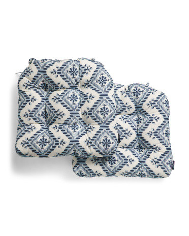 2pk Indoor Outdoor Ashanti Chevron Tufted U Chair Pads | TJ Maxx