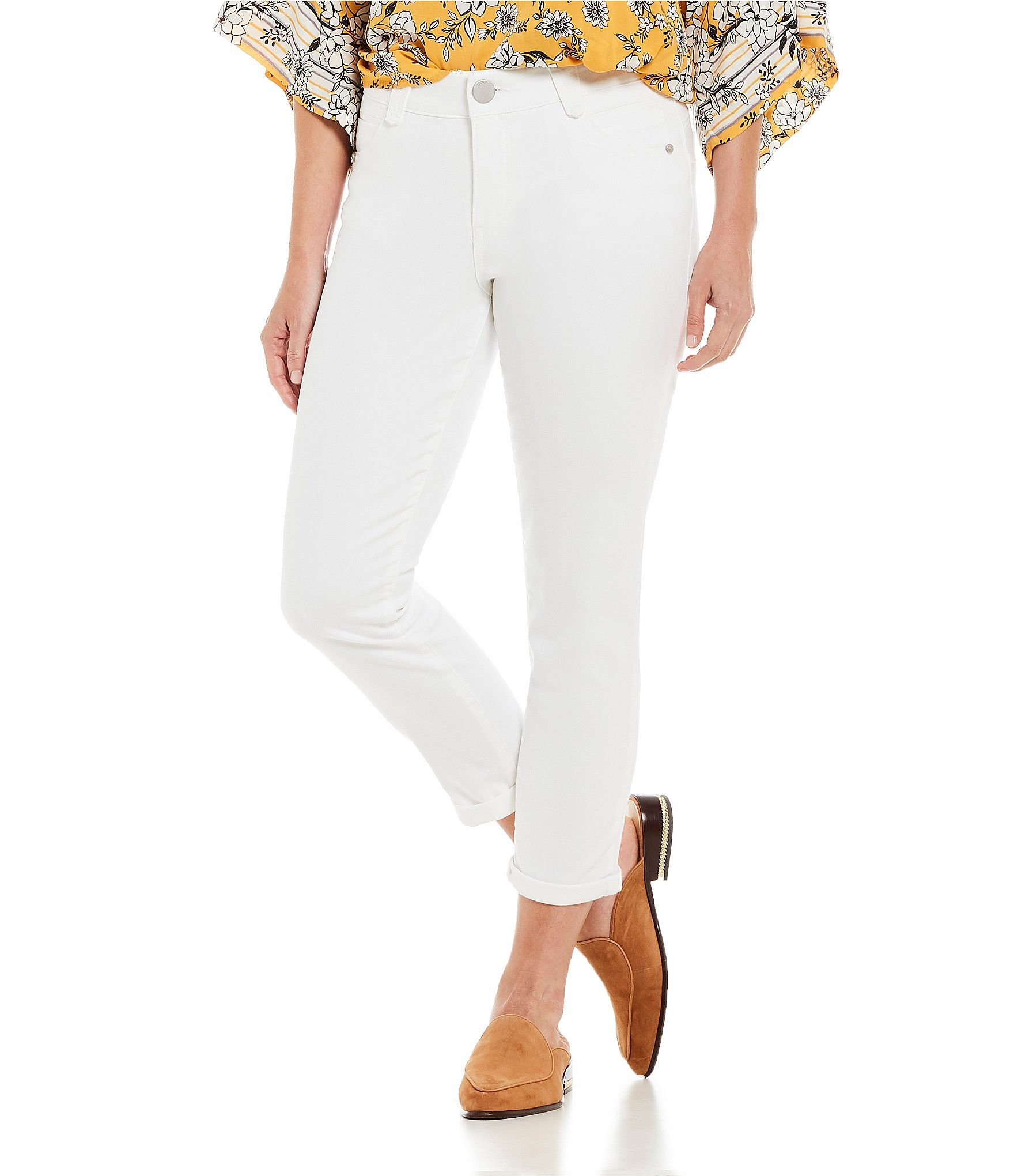 "Ab"solution® Skinny Leg Crop Jeans | Dillard's