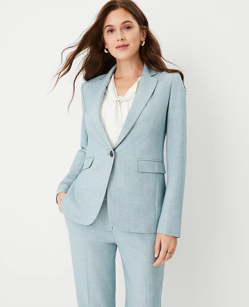 The One Button Blazer in Cross Weave | Ann Taylor (US)