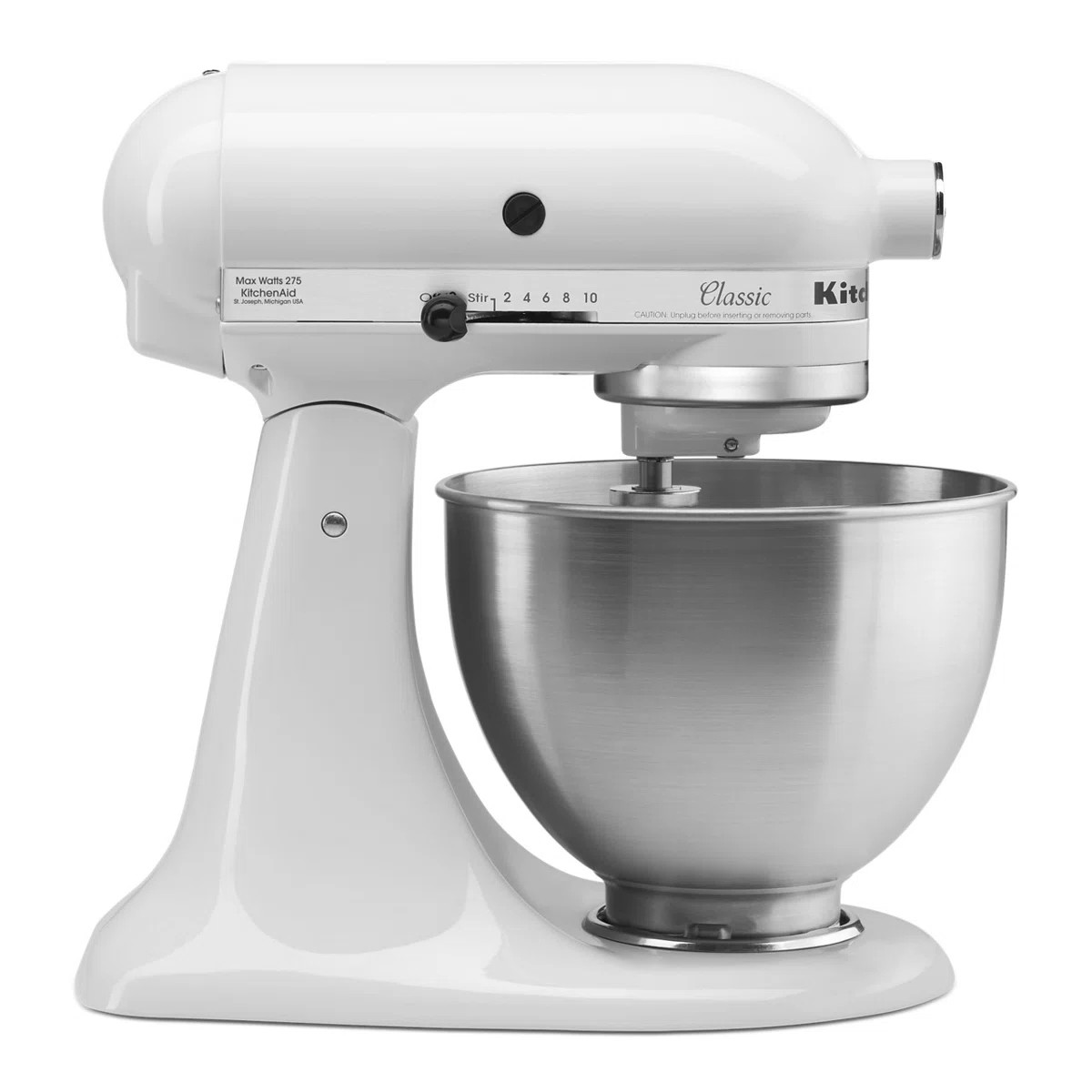 KitchenAid\u00ae Classic Series 4.5 Quart Tilt-Head Stand Mixer K45SSWH | Wayfair North America