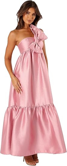 Petal & Pup Womens Betina Bow Front Maxi Dress | Amazon (US)