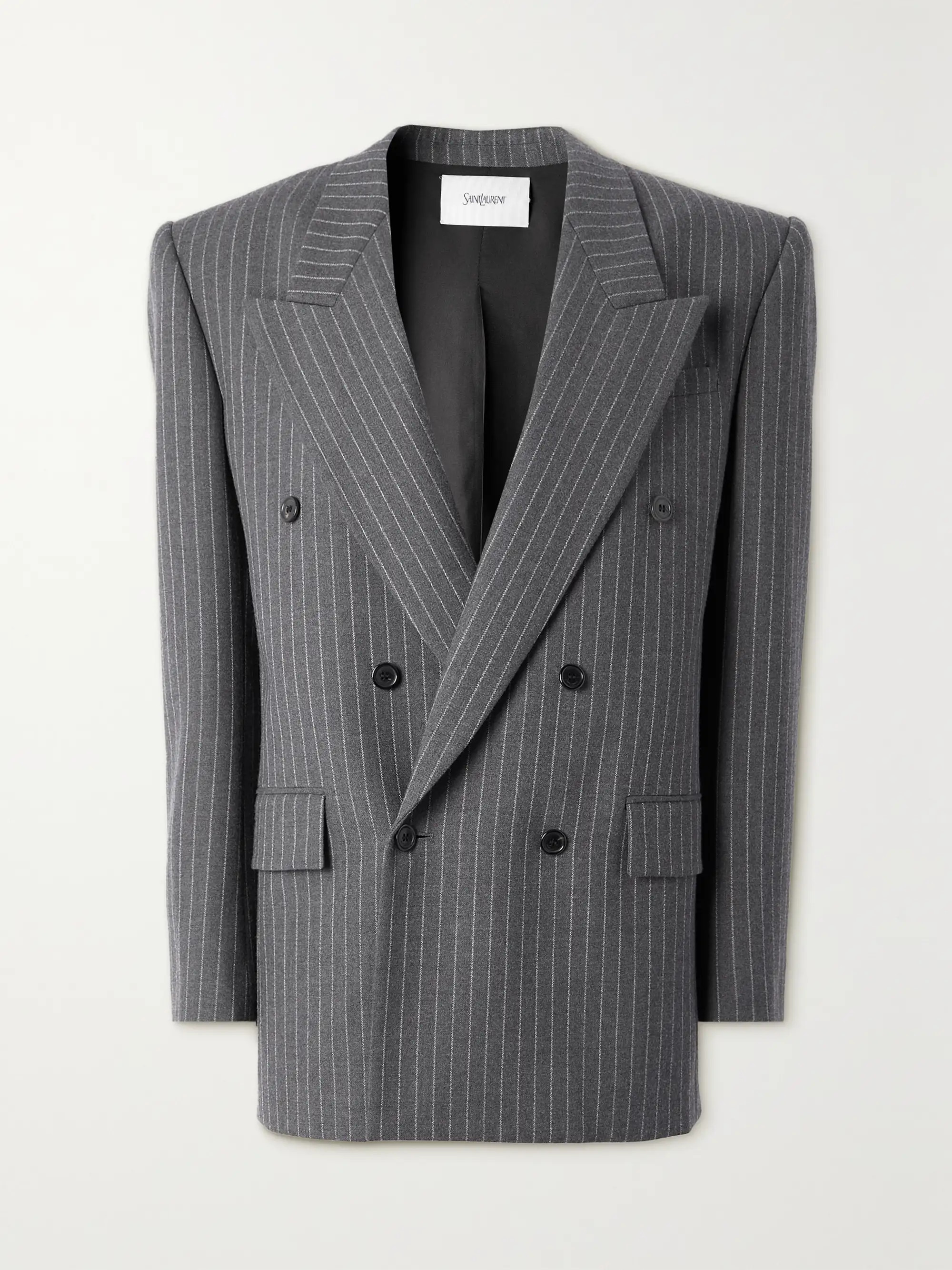 Pinstriped double-breasted wool blazer | NET-A-PORTER (UK & EU)