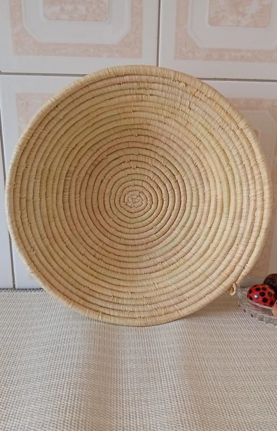 ON SALE Handmade Basket Bowl, Small African Basket, Woven Wall Basket, Christmas gift, African ba... | Etsy (US)