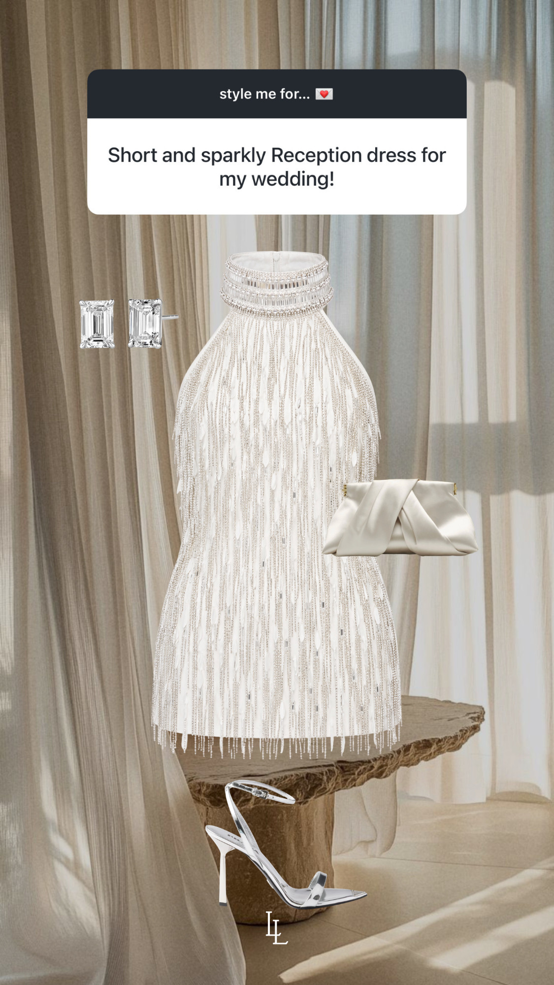 style inspo for a fun wedding reception dress! I love this paired with a high pony & simple accessories!  

 #LTKWedding