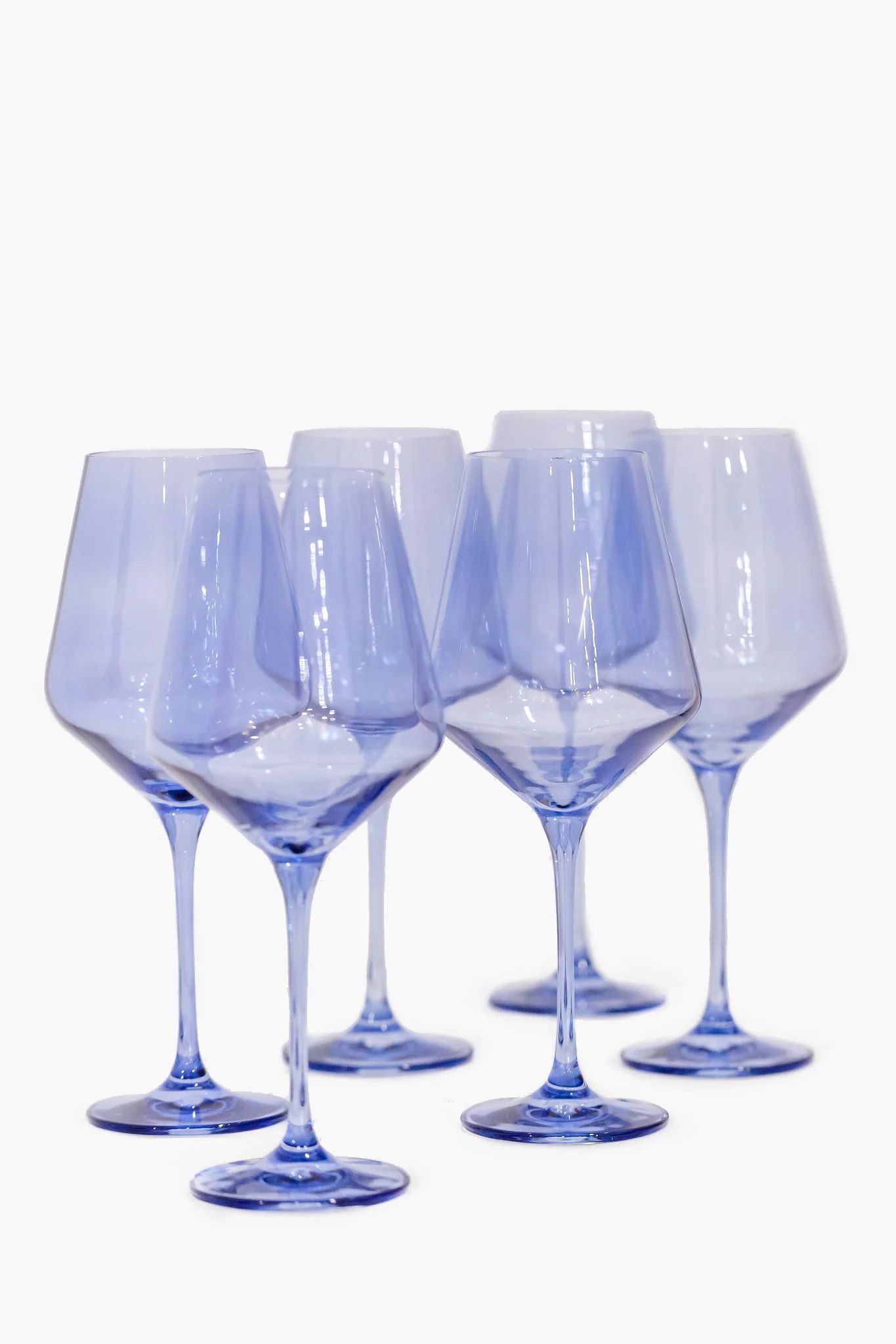 Cobalt Blue Stemmed Wine Glasses (Set of 6) | Tuckernuck (US)