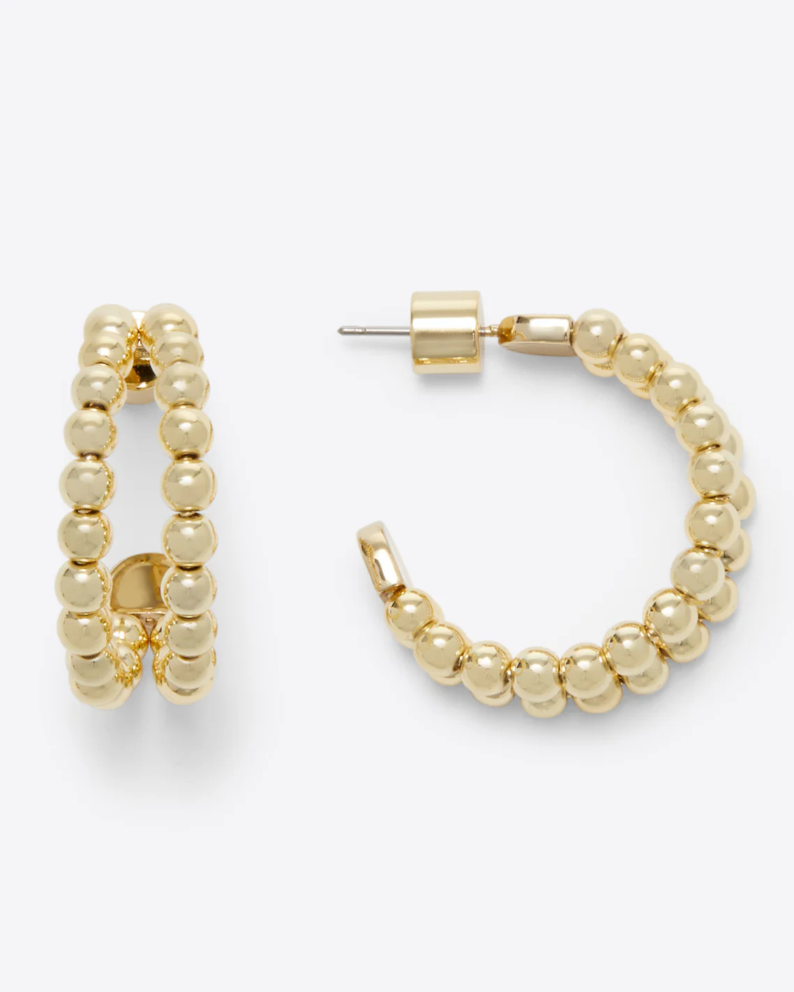 Gold Bead Split Hoops | Draper James (US)