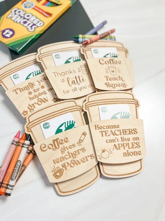 Teacher Gifts | Gifts For A Teachers | Teacher Gift Card Holder | Coffee Gift Card Holder | Back ... | Etsy (US)