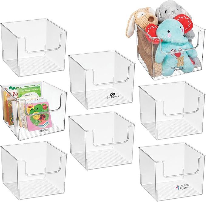 mDesign Deep Plastic Home Storage Organizer Bin - Container for Nursery, Kids Bedroom, Toy or Pla... | Amazon (US)