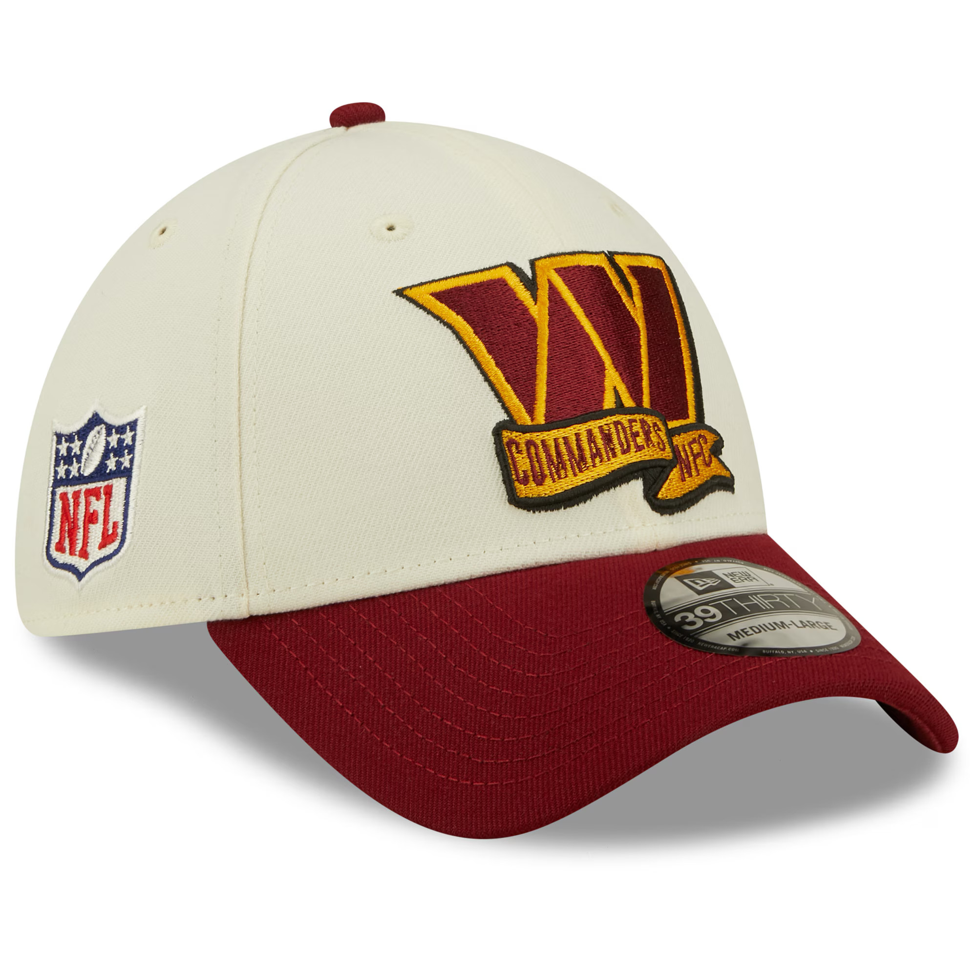 Men's Washington Commanders New Era Cream/Burgundy 2022 Sideline 39THIRTY 2-Tone Flex Hat | NFL Shop