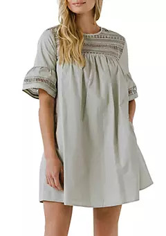 ENGLISH FACTORY Lace Detail Mini Dress | Belk