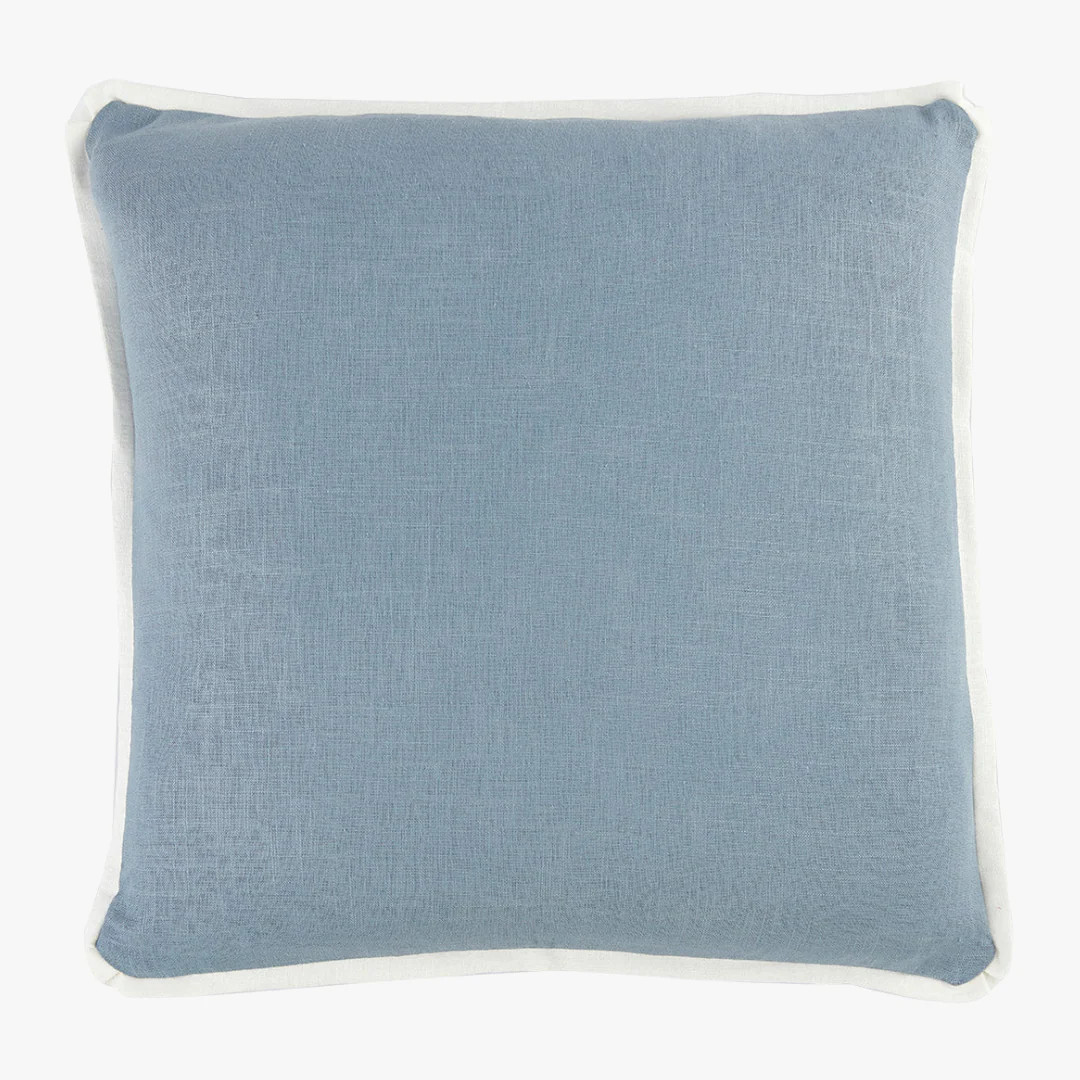 Dusty Blue Linen Pillow | Dear Keaton