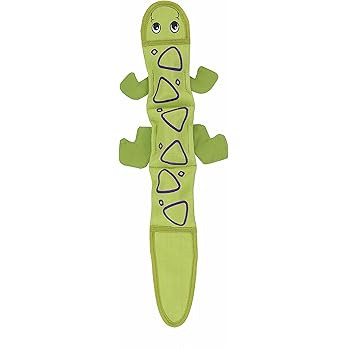 Outward Hound Fire Biterz Green Lizard Plush Firehose Material Interactive Dog Toy, Large | Amazon (US)