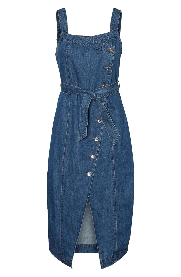 Yasemin Wrap Front Denim Dress | Nordstrom