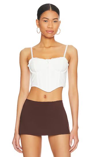 Breanna Bustier Top in White | Revolve Clothing (Global)