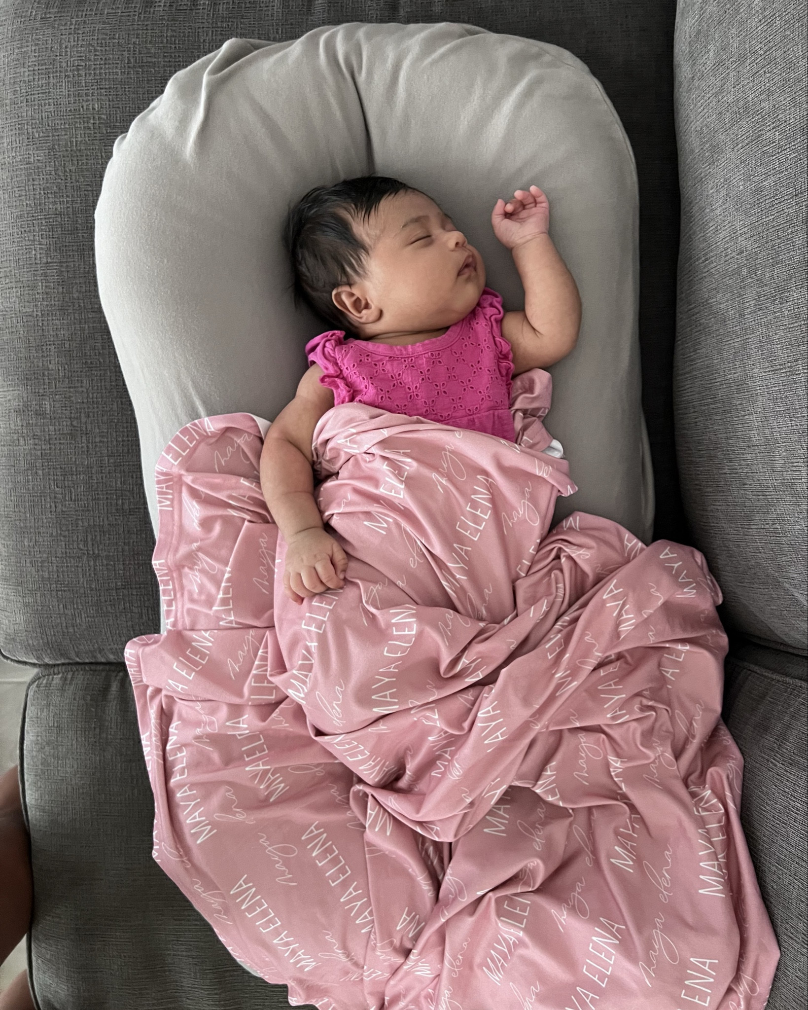 Maya LOVES to nap in her little lounger! 

Do they make these in an adult size? Asking for a friend… 🫠

#LTKBaby #LTKFamily #LTKKids