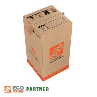 The Home Depot 20 in. L x 20 in. W x 39 in. H Heavy Duty Eco Wardrobe Moving Box ECOWARDTALL - Th... | The Home Depot